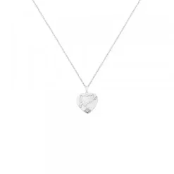 Colgante Mini Ama Corazón Plata y Nácar