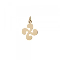 Colgante Mini Lauburu Oro y Brillantes 10mm