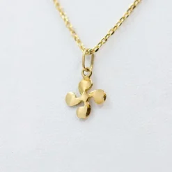 Colgante Mini Lauburu Oro 10mm