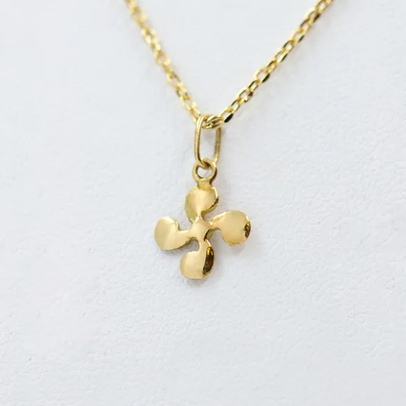 Colgante Mini Lauburu Oro 10mm