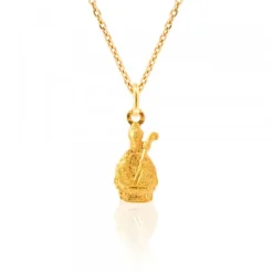 Colgante Mini San Fermín Oro 17mm Personalizable