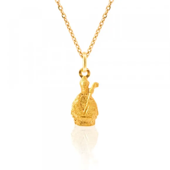 Colgante Mini San Fermín Oro 17mm Personalizable