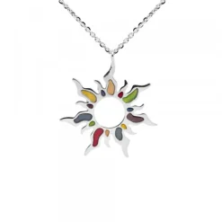 Colgante Mountain Handia de Plata Multicolor