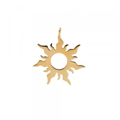 Colgante Mountain Handia de Plata Dorada Multicolor