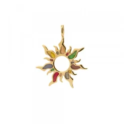 Colgante Mountain Plata Dorada Multicolor