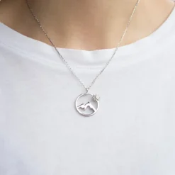 Colgante Mountain Plata Motivo Montaña