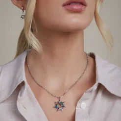 Colgante Mountain Plata Multicolor