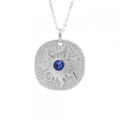 Colgante Mountain Plata y Circonita Azul