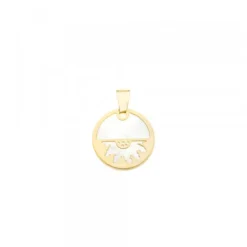 Colgante Plata Dorada y Nácar Eguzkilore