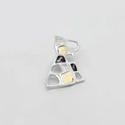 Colgante Puppy Plata con Lámina de Oro