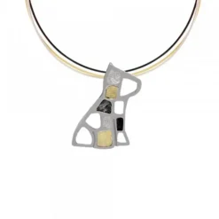 Colgante Puppy Rutenio con Lámina de Oro