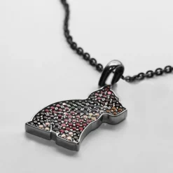 Colgante Puppy Rutenio y Circonitas Multicolor