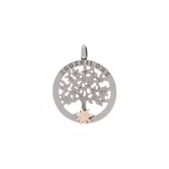 Colgante Árbol de La Vida Rutenio y Eguzkilore Rosa