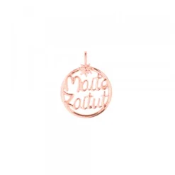 Colgante redondo Maite Zaitut de Plata Rosa