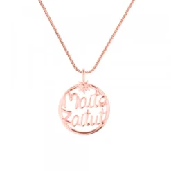 Colgante redondo Maite Zaitut de Plata Rosa