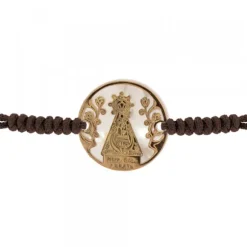 Colgante Virgen de Arrate de Nácar con Plata 20mm