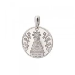 Colgante Virgen de Arrate Nácar y Plata 30mm