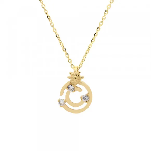 Colgante Zurrunbilo Plata Dorada y Circonitas