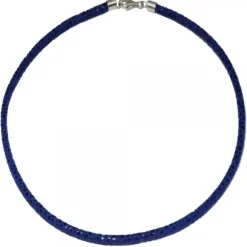 Cordón Fly Azul Metalizado con Cierre Plata