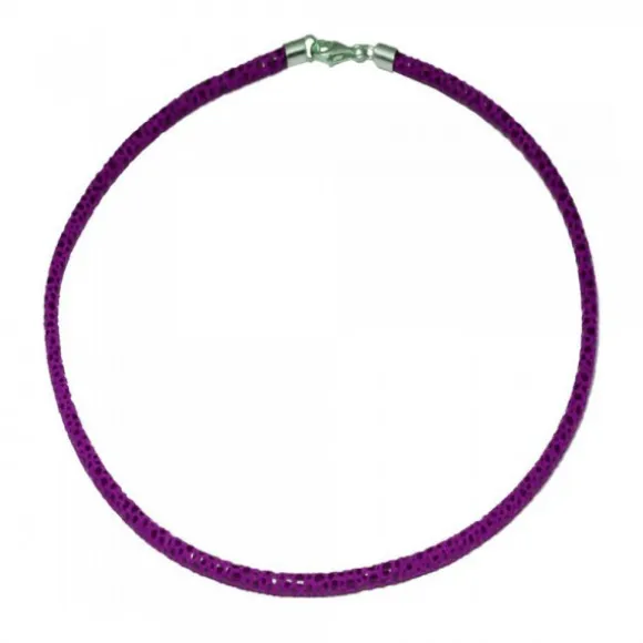 Cordón Fly Morado con Cierre de Plata