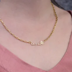 Gargantilla Ama Bayona Plata Dorada