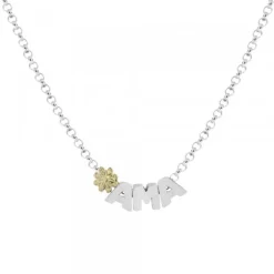 Gargantilla Ama Iniciales Plata con Motivo a Elegir