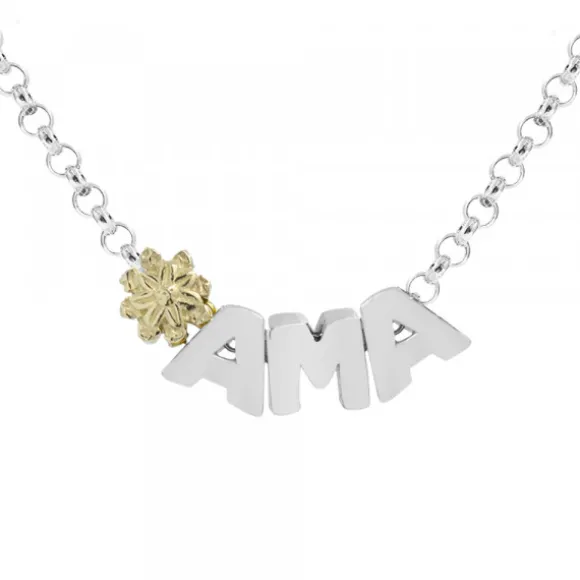 Gargantilla Ama Iniciales Plata con Motivo a Elegir