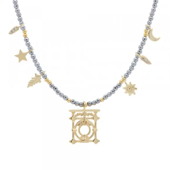 Gargantilla Barandilla Concha Plata Dorada Motivos