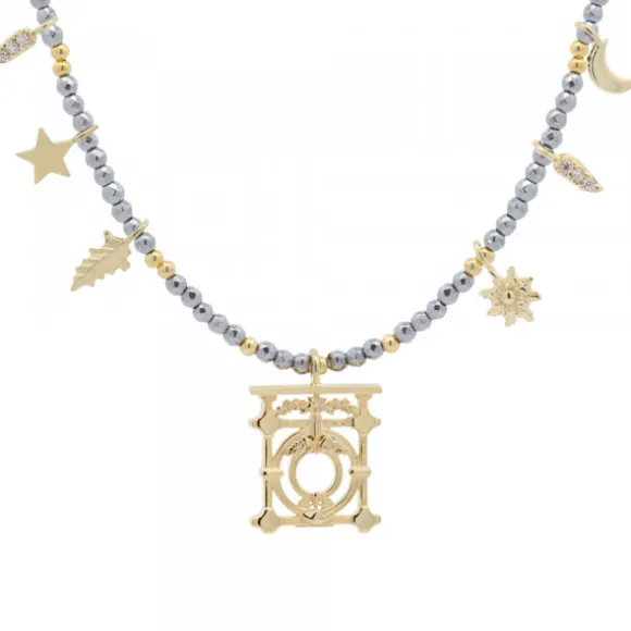 Gargantilla Barandilla Concha Plata Dorada Motivos