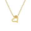 Gargantilla Bihotza Plata Dorada