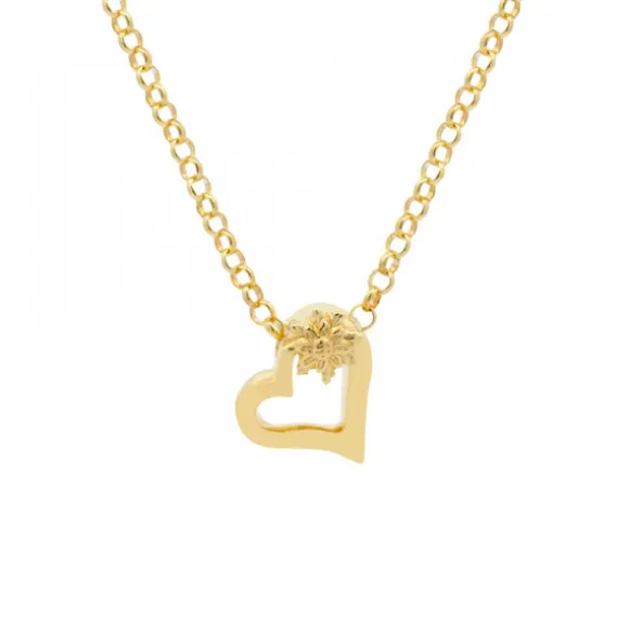 Gargantilla Bihotza Plata Dorada
