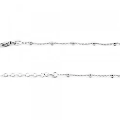 Gargantilla Eguzkilore de Plata con Cadena de Bolitas