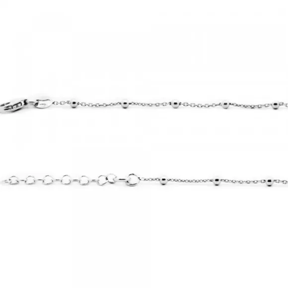 Gargantilla Eguzkilore de Plata con Cadena de Bolitas