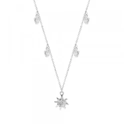 Gargantilla Eguzkilore Oro Blanco y Brillantes