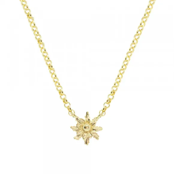 Gargantilla Eguzkilore Plata Dorada 8mm