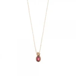 Gargantilla Enea Oro Rosa y Rubí