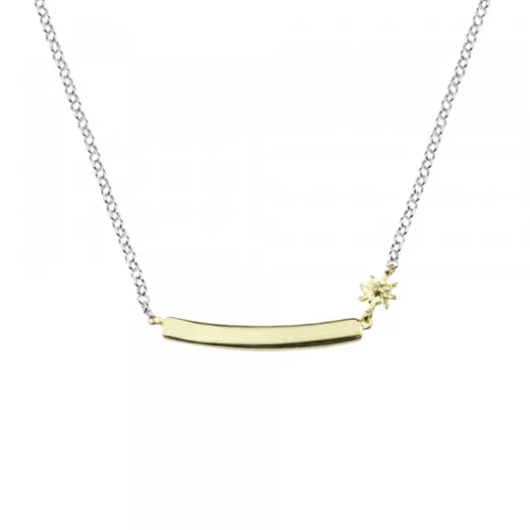 Gargantilla Identidad Plata Dorada Personalizable