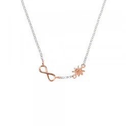 Gargantilla Infinito y Eguzkilore Plata Rosa