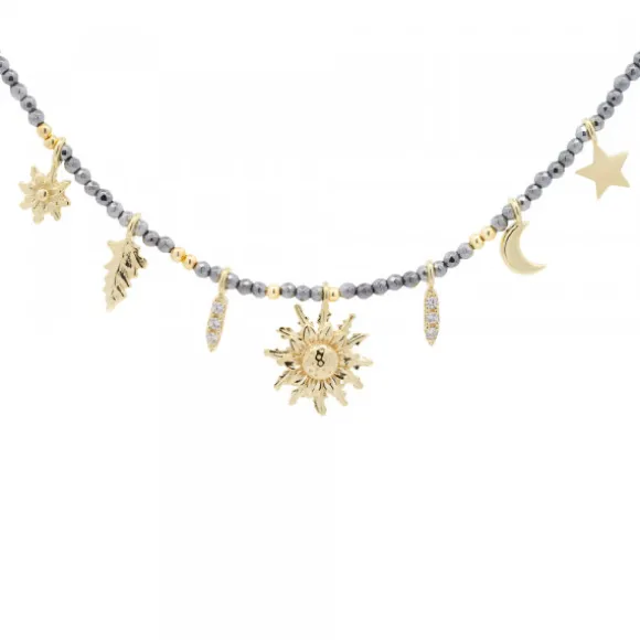 Gargantilla Izarra de Plata Dorada