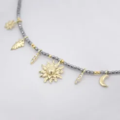 Gargantilla Izarra de Plata Dorada