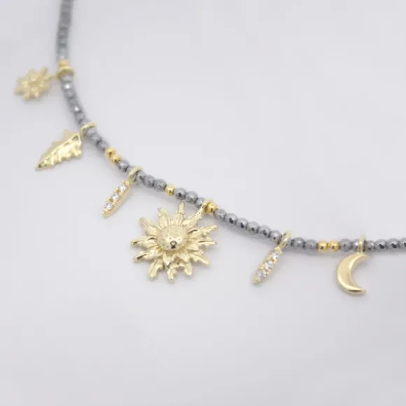 Gargantilla Izarra de Plata Dorada