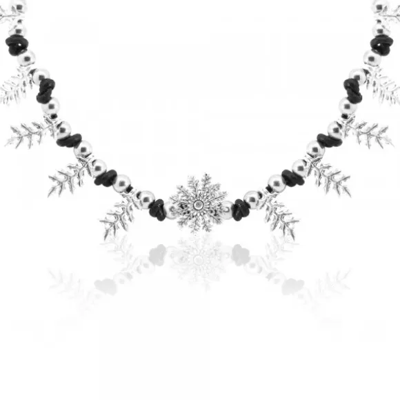 Gargantilla Mari Brillo Diez Hojas con Motivo Eguzkilore