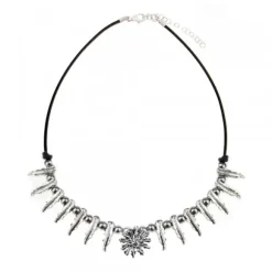 Gargantilla Mari en Brillo Oxidado con motivo Eguzkilore