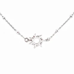 Gargantilla Mountain de Plata con Cadena de Bolitas