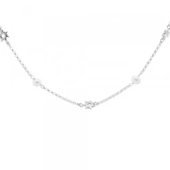 Gargantilla Mountain de Plata y Perlas