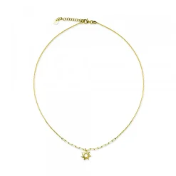 Gargantilla Mountain de Plata Dorada Eslabón Alargado