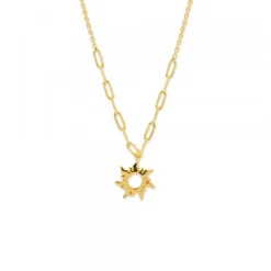 Gargantilla Mountain de Plata Dorada Eslabón Alargado