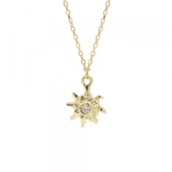 Gargantilla Oro Motivos Eguzkilore con Brillantes