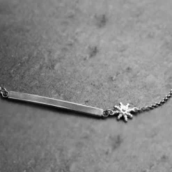 Gargantilla Zubi Plata Bicolor con Eguzkilore Personalizable