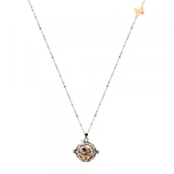 Llamador de Ángeles Bebé con Bola Dorada y Cadena